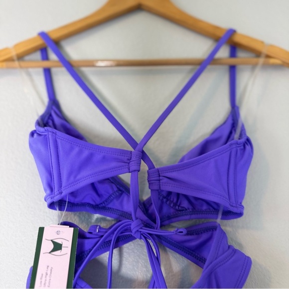 New XXS Vibrant Purple Cutout Swimsuit Wild Fable Woman’s swimsuit - Picture 10 of 12